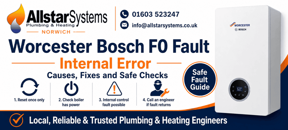 Worcester Bosch F0 internal error guide from Allstar Systems Plumbing and Heating